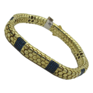 <i>Sapphire Blue Snake Skin Motiff Bracelet</i>