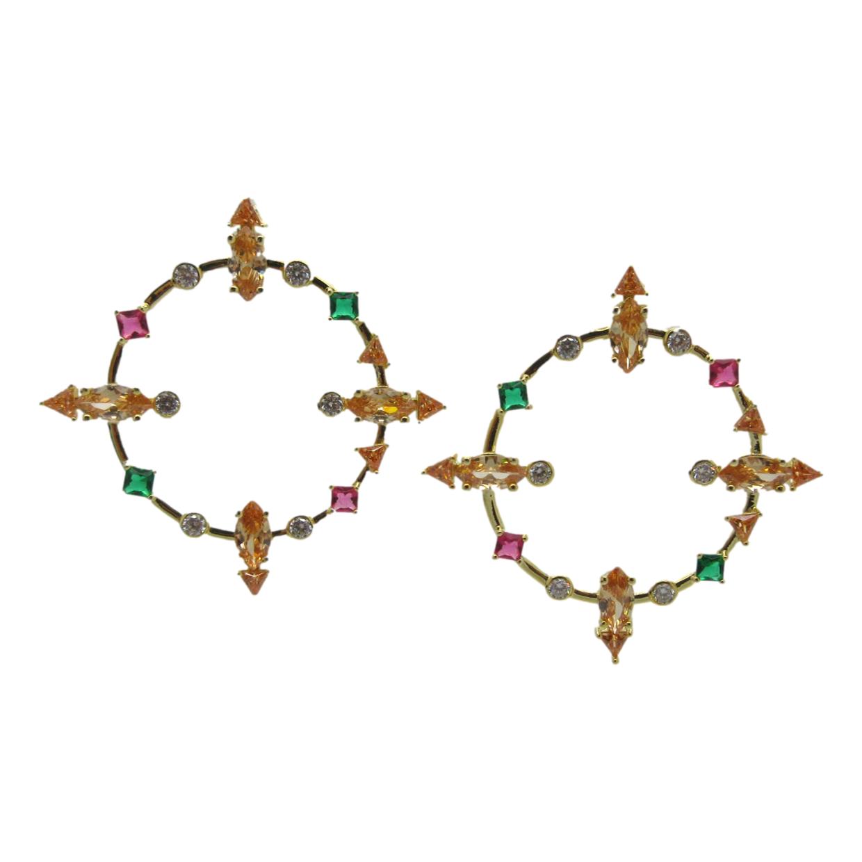 <i>Multi-Color Circle Earrings</i>
