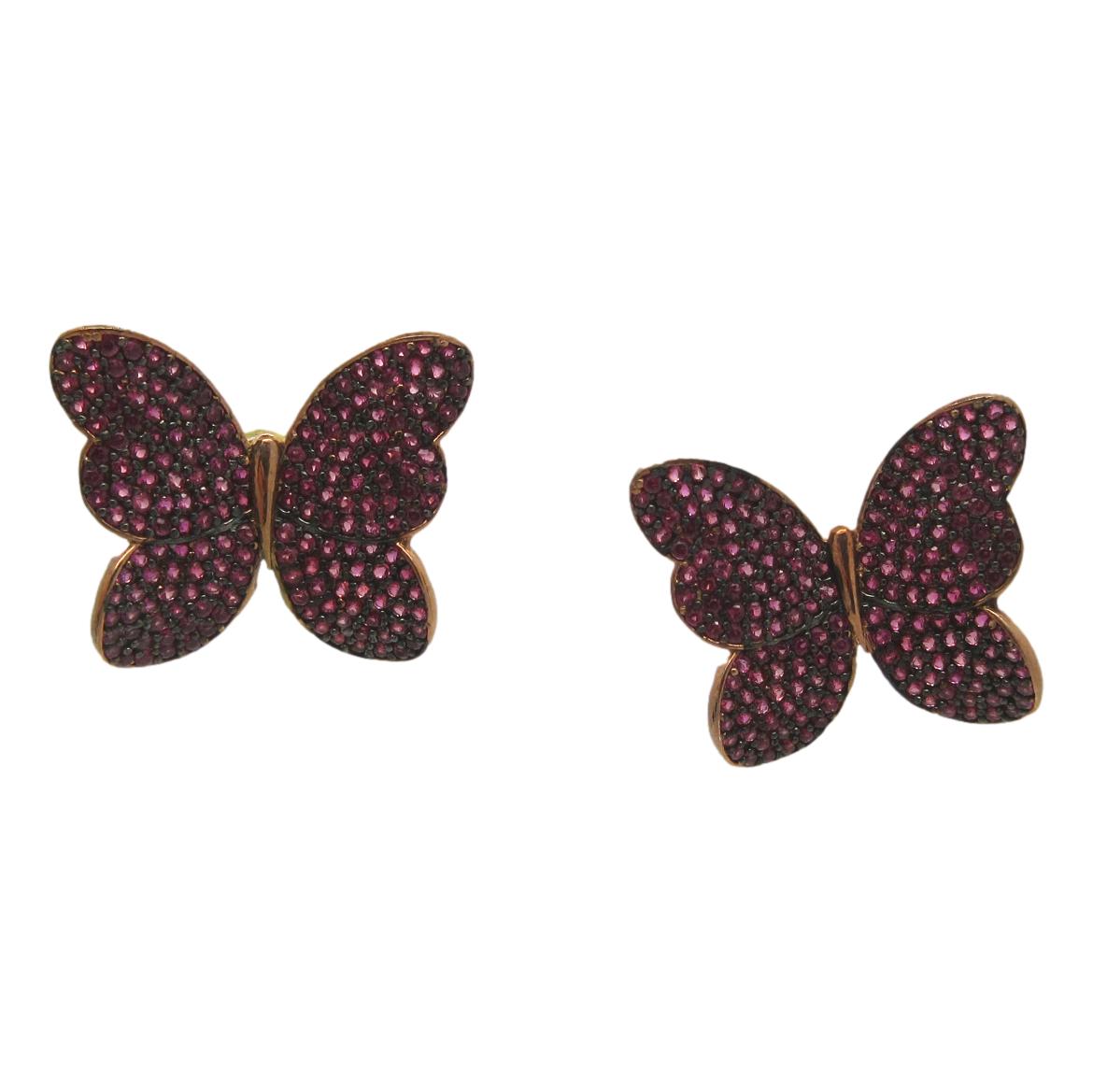 Ruby Red Butterfly Earrings Marti Rosenburgh Designs