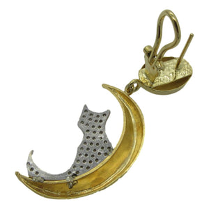 <i>Cat on The Moon Earrings</i><br>Made in Italy<br>