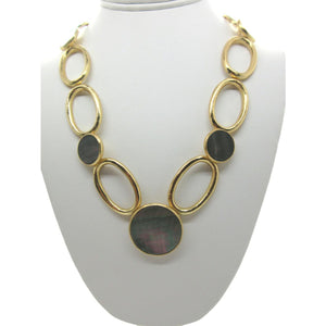 <i>Chunky Link and Mother of Pearl Necklace</i>