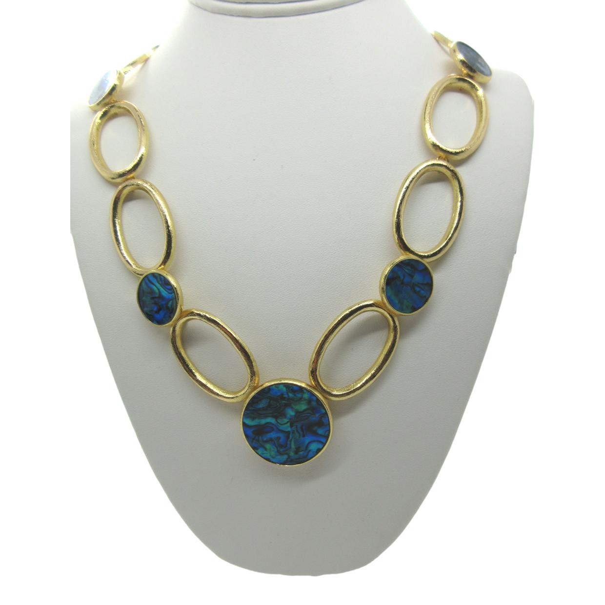 <i>Chunky Link and Abalone Necklace</i>