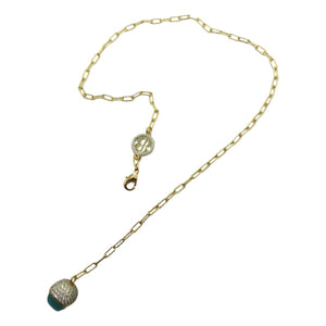 <i>Green Chalcedony Color Lariat</i><br>Made in Italy<br>