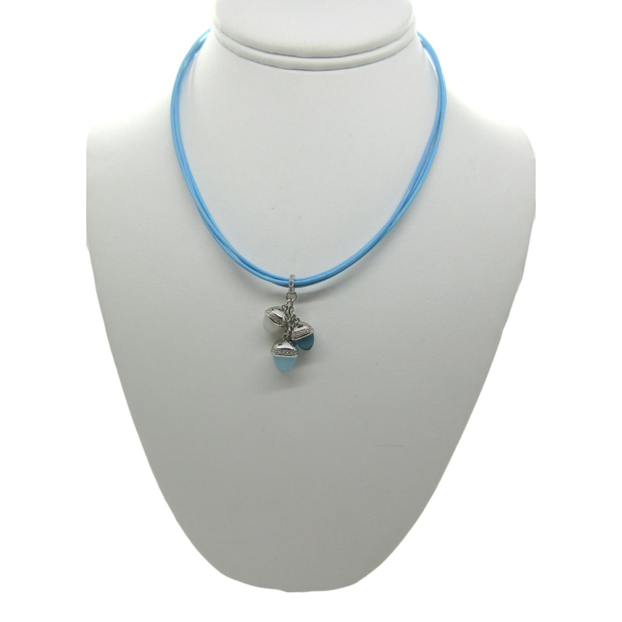 <i>Triple Cord Cluster Drop Necklace</i><br>Made in Italy<br>