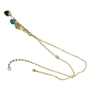 <i>Long Cluster Drop Necklace</i><br>Made in Italy<br>
