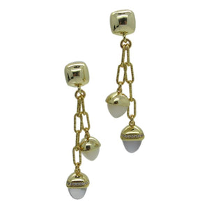<i>Neutral Double Drop Earrings</i><br>Made in Italy<br>