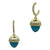 <i>Cabochon Drop Huggie Earrings</i><br>Made in Italy<br>