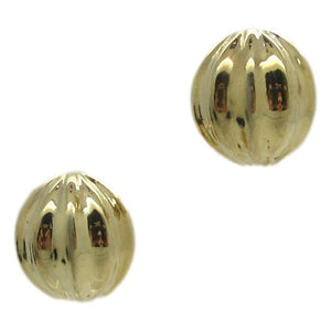 <i>Scalloped Button Earrings</i><br>Made in Italy<br>