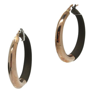 <i>Round Rubber Coated Hoop Earrings</i><br>Made in Italy<br>