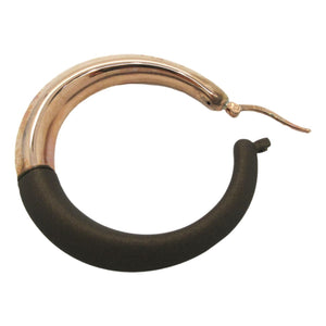 <i>Round Rubber Coated Hoop Earrings</i><br>Made in Italy<br>