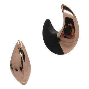 <i>Striking Rubber Coated Hoop Earrings</i><br>Made in Italy<br>