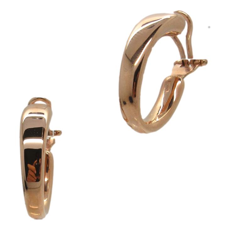 <i>Oval Hoop Earrings</i><br>Made in Italy<br>