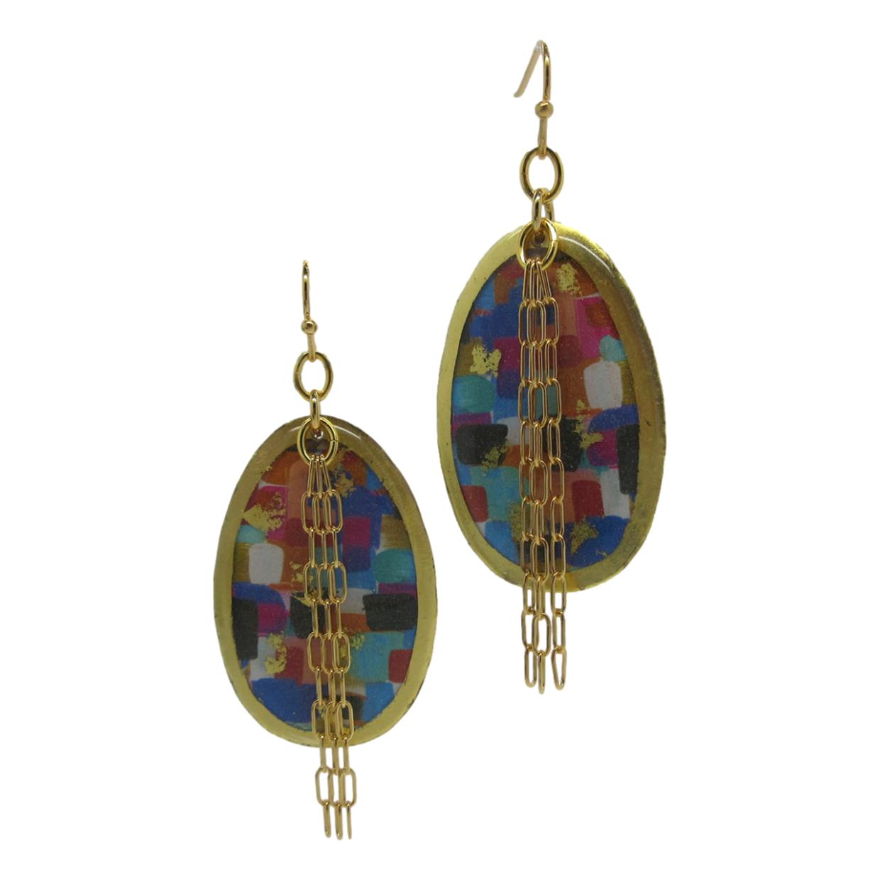 <i>Colorful Statement Earrings</i><br>by Evocateur<br>