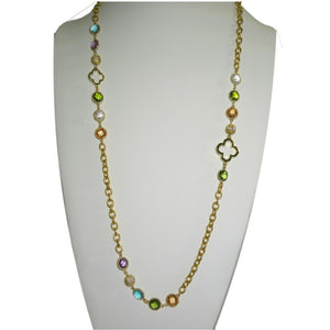 Italian Chain with Colored Stones
