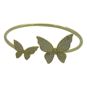 Whimsical Butterfly Cuffs 18k gold plate over .925